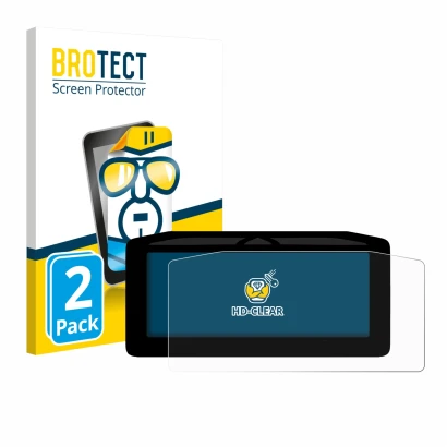 Parte frontal de un envase de producto con el logotipo de la marca BROTECT. Al lado se muestra el dispositivo Ducati XDiavel V