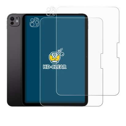 Imagen del dispositivo Apple iPad Pro 11" 2024 (Frontal+Cámara) con una amplia variedad de protectores de pantalla.