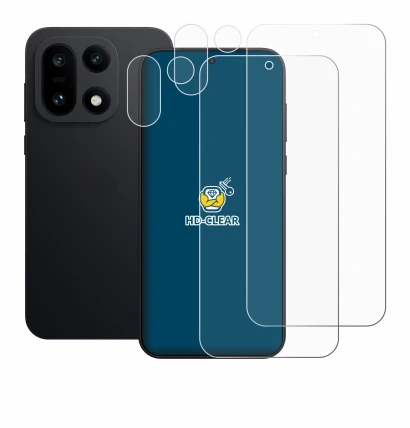 Imagen del dispositivo OnePlus 15 (Frontal+Cámara) con una amplia variedad de protectores de pantalla.