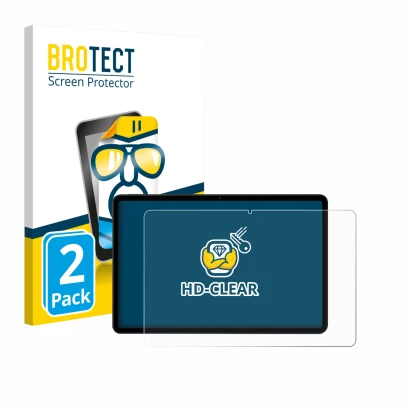 Parte frontal de un envase de producto con el logotipo de la marca BROTECT. Al lado se muestra el dispositivo Xiaomi Poco Pad 