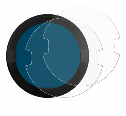 Imagen del dispositivo OOONO P-DISC NO2 con una amplia variedad de protectores de pantalla.