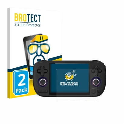 Parte frontal de un envase de producto con el logotipo de la marca BROTECT. Al lado se muestra el dispositivo Ayaneo Pocket Ai