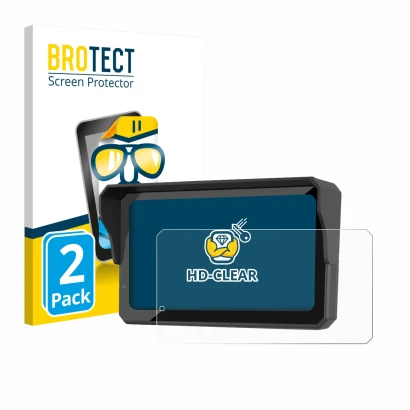 Parte frontal de un envase de producto con el logotipo de la marca BROTECT. Al lado se muestra el dispositivo Carpuride W602S 