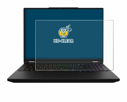 Imagen del dispositivo XMG Apex 16 Max con una amplia variedad de protectores de pantalla.