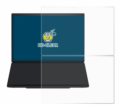 Imagen del dispositivo ASUS ZenBook Duo UX8407 con una amplia variedad de protectores de pantalla.