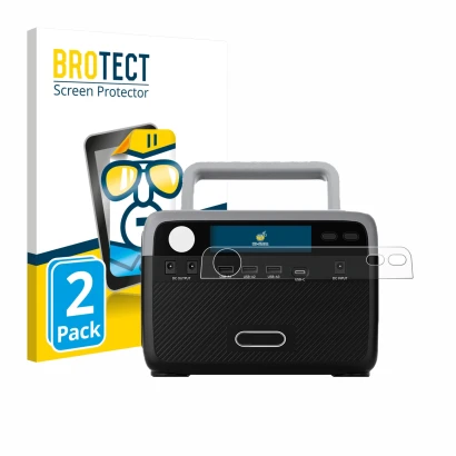 Parte frontal de un envase de producto con el logotipo de la marca BROTECT. Al lado se muestra el dispositivo Flashfish BP030B