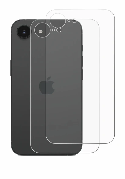 Imagen del dispositivo Apple iPhone 17e (Trasero) con una amplia variedad de protectores de pantalla.