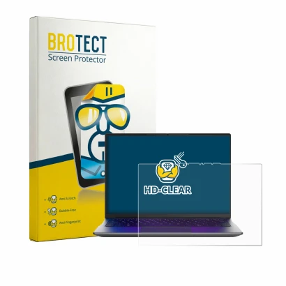 Parte frontal de un envase de producto con el logotipo de la marca BROTECT. Al lado se muestra el dispositivo MEDION Avantum 1
