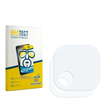 Parte frontal de un envase de producto con el logotipo de la marca BROTECT. Al lado está el protector de pantalla correspondie