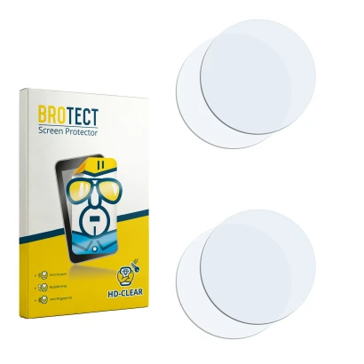 Parte frontal de un envase de producto con el logotipo de la marca BROTECT. Al lado está el protector de pantalla correspondie