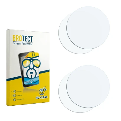 Parte frontal de un envase de producto con el logotipo de la marca BROTECT. Al lado está el protector de pantalla correspondie