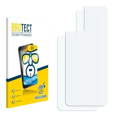 Parte frontal de un envase de producto con el logotipo de la marca BROTECT. Al lado está el protector de pantalla correspondie