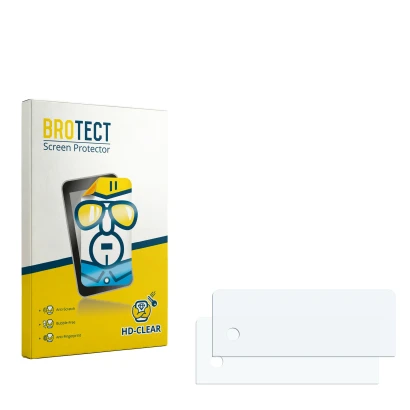 Parte frontal de un envase de producto con el logotipo de la marca BROTECT. Al lado está el protector de pantalla correspondie