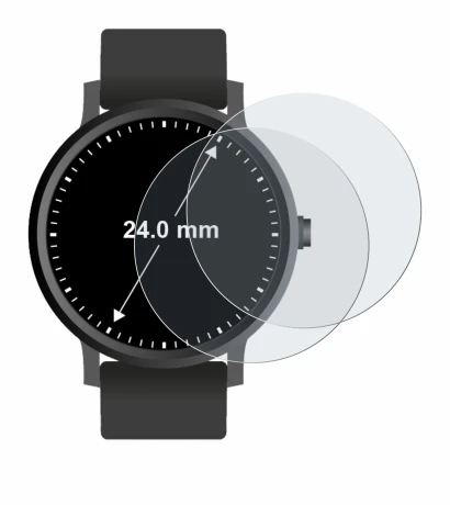 Imagen del dispositivo Relojes (Circular, ø: 24 mm) con una amplia variedad de protectores de pantalla.