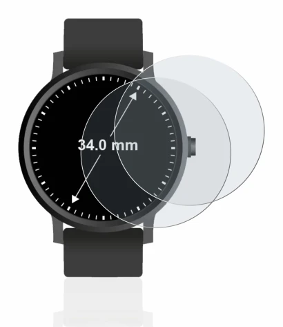 Imagen del dispositivo Relojes (Circular, ø: 34 mm) con una amplia variedad de protectores de pantalla.