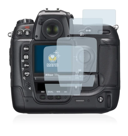 Imagen del dispositivo Nikon D2X con una amplia variedad de protectores de pantalla.