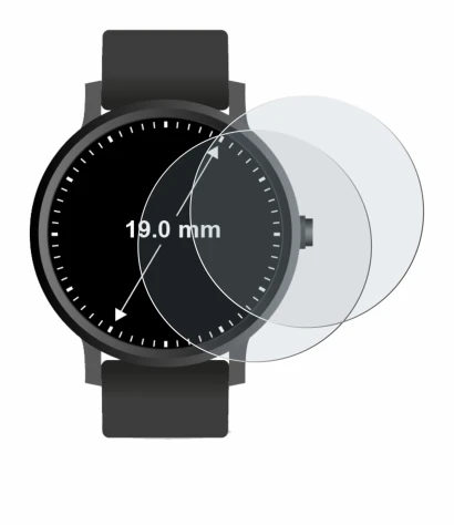 Imagen del dispositivo Relojes (Circular, ø: 19 mm) con una amplia variedad de protectores de pantalla.