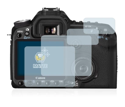 Imagen del dispositivo Canon EOS 50D con una amplia variedad de protectores de pantalla.