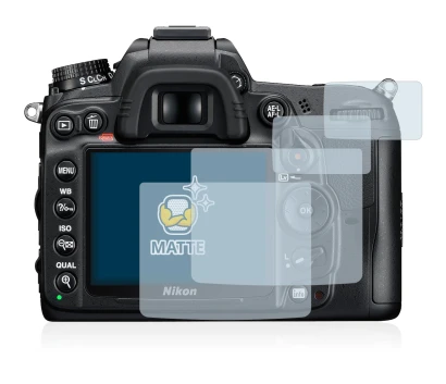 Imagen del dispositivo Nikon D7000 con una amplia variedad de protectores de pantalla.