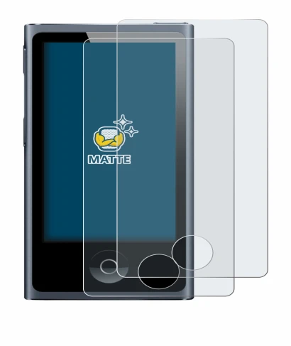 Imagen del dispositivo Apple iPod nano 2012 (7a Gen.) con una amplia variedad de protectores de pantalla.