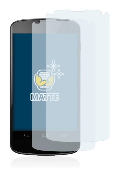 Imagen del dispositivo Google Nexus 4 con una amplia variedad de protectores de pantalla.