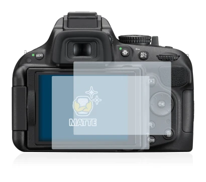 Imagen del dispositivo Nikon D5200 con una amplia variedad de protectores de pantalla.