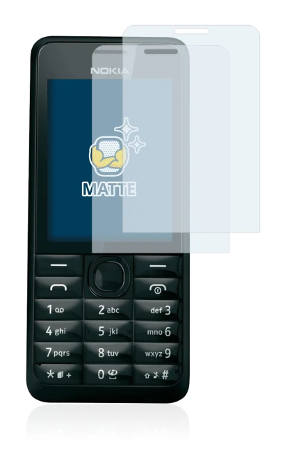 Imagen del dispositivo Nokia 301 con una amplia variedad de protectores de pantalla.