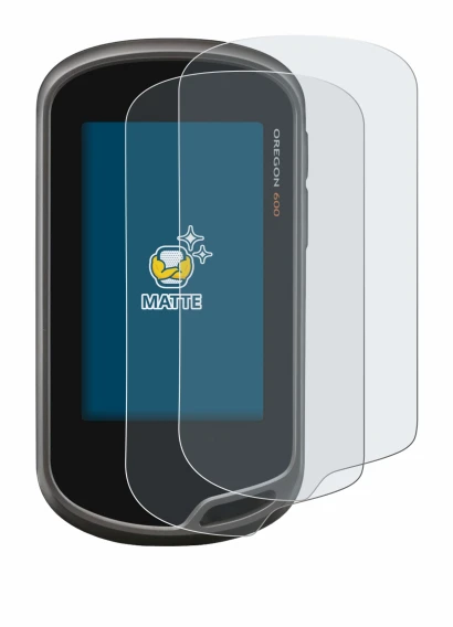 Imagen del dispositivo Garmin Oregon 600 con una amplia variedad de protectores de pantalla.