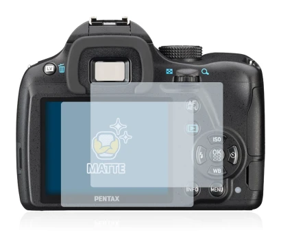 Imagen del dispositivo Pentax K-50 con una amplia variedad de protectores de pantalla.