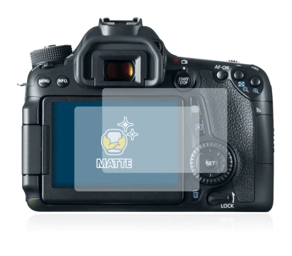 Imagen del dispositivo Canon EOS 70D con una amplia variedad de protectores de pantalla.