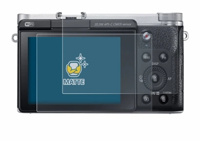 Imagen del dispositivo Samsung NX300M con una amplia variedad de protectores de pantalla.