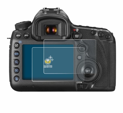 Imagen del dispositivo Canon EOS 5DS R con una amplia variedad de protectores de pantalla.