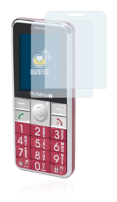 Imagen del dispositivo Olympia Viva Plus con una amplia variedad de protectores de pantalla.