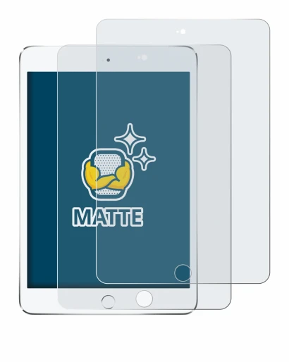 Imagen del dispositivo Apple iPad Mini 4 2015 con una amplia variedad de protectores de pantalla.