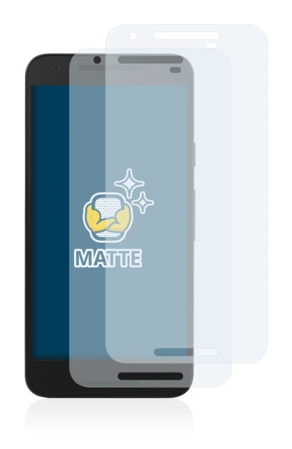 Imagen del dispositivo LG Nexus 5X con una amplia variedad de protectores de pantalla.