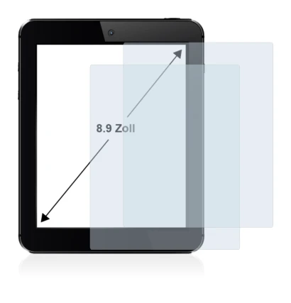 Imagen del dispositivo con una amplia variedad de protectores de pantalla.