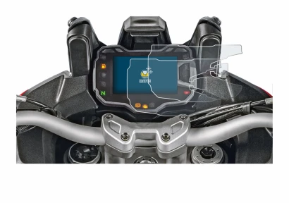 Imagen del dispositivo Ducati Multistrada 1200 2015+ Pantalla del velocímetro con una amplia variedad de protectores de pantal
