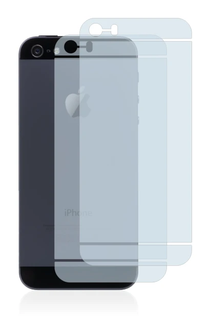 Imagen del dispositivo Apple iPhone SE 2016 Trasera (superficie entera) con una amplia variedad de protectores de pantalla.