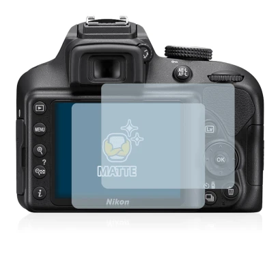 Imagen del dispositivo Nikon D3400 con una amplia variedad de protectores de pantalla.