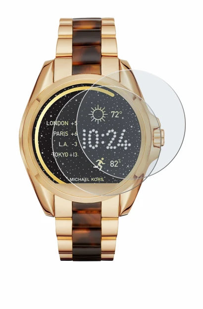 Imagen del dispositivo Michael Kors Access Bradshaw con una amplia variedad de protectores de pantalla.