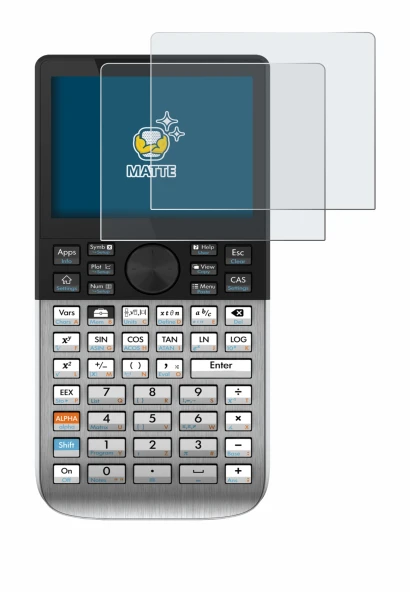 Imagen del dispositivo HP Prime con una amplia variedad de protectores de pantalla.