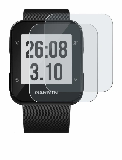 Imagen del dispositivo Garmin Forerunner 30 con una amplia variedad de protectores de pantalla.