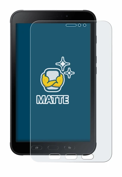 Imagen del dispositivo Samsung Galaxy Tab Active 2 con una amplia variedad de protectores de pantalla.