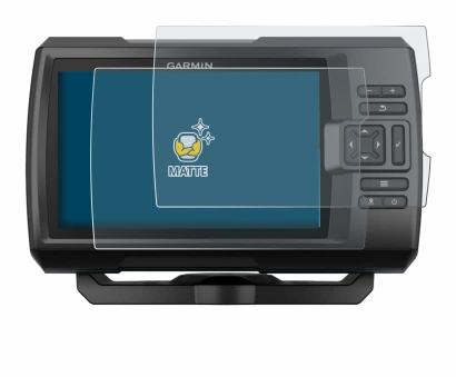 Imagen del dispositivo Garmin Striker Plus 5cv con una amplia variedad de protectores de pantalla.