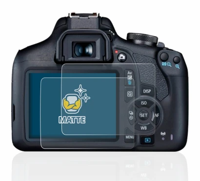 Imagen del dispositivo Canon EOS 2000D con una amplia variedad de protectores de pantalla.