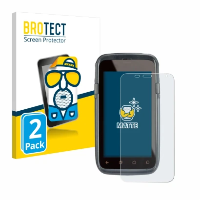 Parte frontal de un envase de producto con el logotipo de la marca BROTECT. Al lado se muestra el dispositivo Honeywell Dolphi