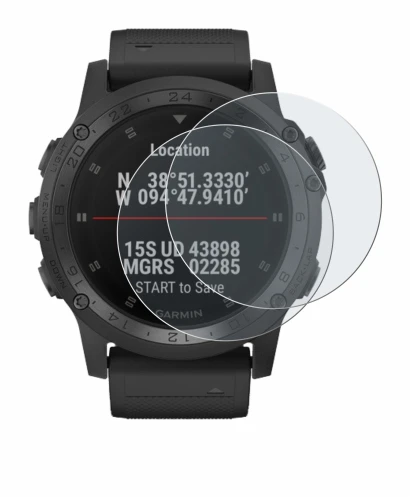 Imagen del dispositivo Garmin Tactix Charlie con una amplia variedad de protectores de pantalla.