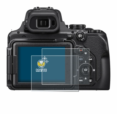 Imagen del dispositivo Nikon Coolpix P1000 con una amplia variedad de protectores de pantalla.