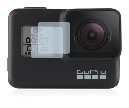 Imagen del dispositivo GoPro Hero 7 Black (Pantalla delantera) con una amplia variedad de protectores de pantalla.