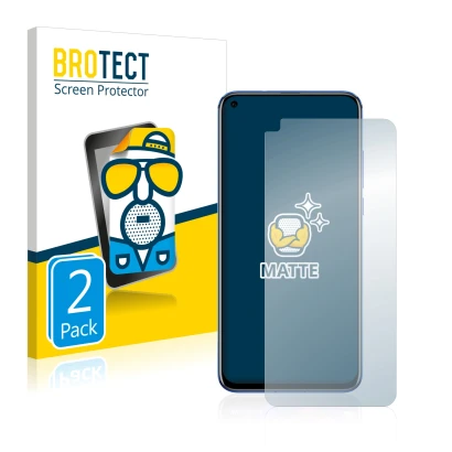 Parte frontal de un envase de producto con el logotipo de la marca BROTECT. Al lado se muestra el dispositivo Honor View 20 co